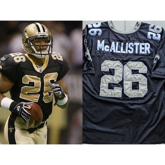 Deuce McALLISTER New Orleans Saints 2000s REEBOK On Field jersey 60 3x NFL vtg - Picture 1 of 13